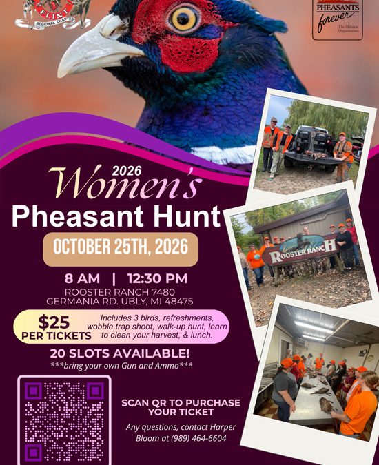 Women’s Pheasant Hunt Oct 25, 2026